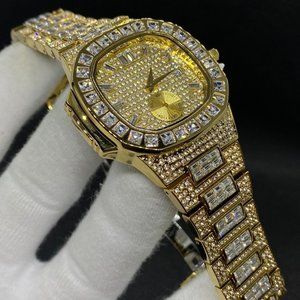 Limited Edition Men's Full Diamond Plated Iced Out Rhinestones Watch